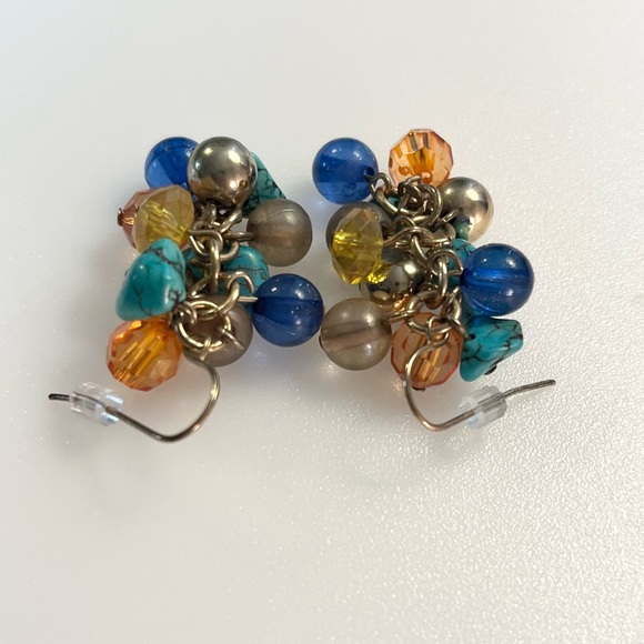 Artisan Handmade Dangle Turquoise Chip
Boho Beaded Chandelier Drop Earrings - Picture 7 of 16